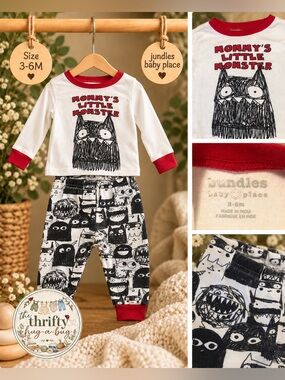 Bundles Baby Place “Mommy’s Little Monster” 2-Piece Pajama Set 3–6M